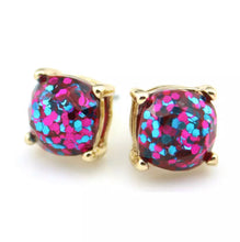 Load image into Gallery viewer, Resin Glitter Stud Earrings