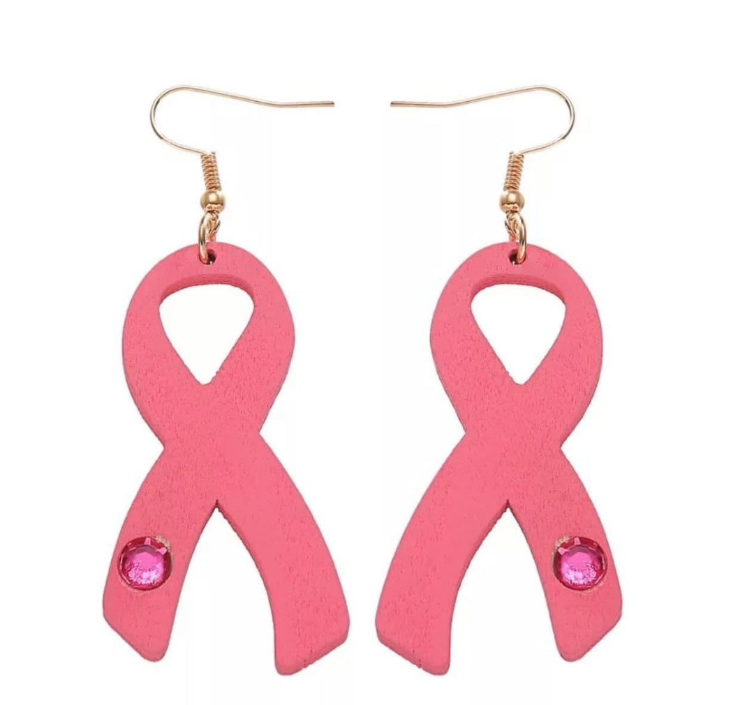 Wood Earrings - BCA Ribbon