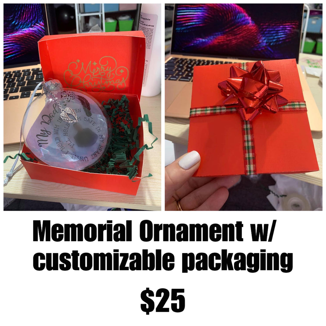 Memorial Ornament w/ customizable packaging