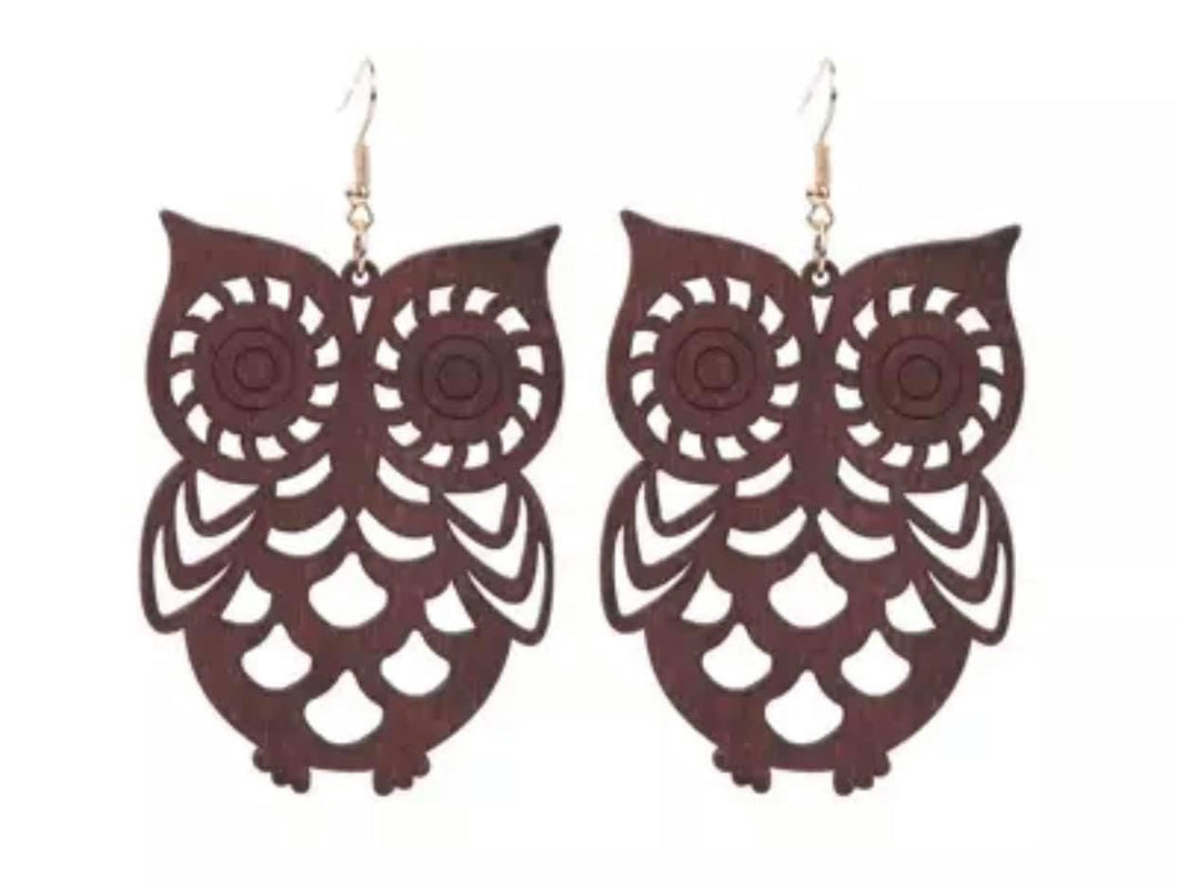 Wood Earrings - Animal