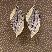 Load image into Gallery viewer, Feather Double Layer Earrings

