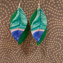 Load image into Gallery viewer, Feather Double Layer Earrings
