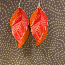 Load image into Gallery viewer, Feather Double Layer Earrings
