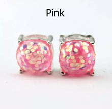 Load image into Gallery viewer, Resin Glitter Stud Earrings
